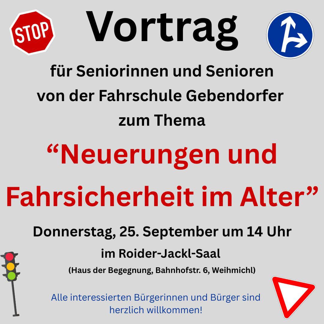 Vortrag Neuerungen und Fahrsicherheit im Alter - 1